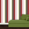Wandtapete: Moderne rote Streifentapete Design Tapete für schönes Wohnen