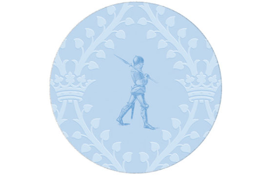 Blaue Kinderzimmer Tapete „Die Wache“