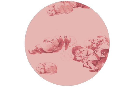 Traumhafte Design Tapete: Le Repos in rot/ pink Vintage Vliestapete für Schlafzimmer