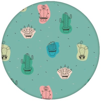 Lustige Design Tapete "Wüstenzauber" mit bunten Kakteen auf türkis Vliestapete Kaktus - Moderne Wandgestaltung aus den Tapeten Neuheiten Blumentapeten und Borten als Naturaltouch Luxus Vliestapete oder Basic Vliestapete