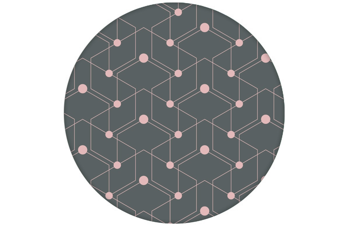 Schicke moderne Tapete "Celestial Dots" kleines Muster in grau rosa Vliestapete grafische Wandgestaltungaus dem GMM-BERLIN.com Sortiment: rosa Tapete zur Raumgestaltung: #Firefly #Grafik #grau #Linien #Little Greene #punkte #rosa #tapete für individuelles Interiordesign