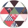 Moderne, exotische Design Tapete "Flamingo Puzzle" mit grafischen Dreiecken in grün Vliestapete grafischaus dem GMM-BERLIN.com Sortiment: braune Tapete zur Raumgestaltung: #afrika #Dreieck #exotisch #FarrowandBall #Flamingo #grafisch #modern #Reise #Trend #voegel #Vogel #wild #wildlife für individuelles Interiordesign
