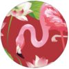 Extravagante, exotische Tapete "Flamingo Pool" mit Seerosen auf rot Vliestapete Wandgestaltung Tiere, Blumen aus den Tapeten Neuheiten Blumentapeten und Borten als Naturaltouch Luxus Vliestapete oder Basic Vliestapete