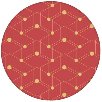 Grafische Design Tapete "Celestial Dots" kleines Muster in rot Vliestapete grafische Wandgestaltungaus dem GMM-BERLIN.com Sortiment: gelbe Tapete zur Raumgestaltung: #gelb #Grafik #Ikea #Linien #punkte #rot #tapete für individuelles Interiordesign