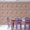 Wandtapete creme: Florale Tapete mit großen Blüten auf beige angepasst an Schöner Wohnen Wandfarbe Melone - Vliestapete Blumen