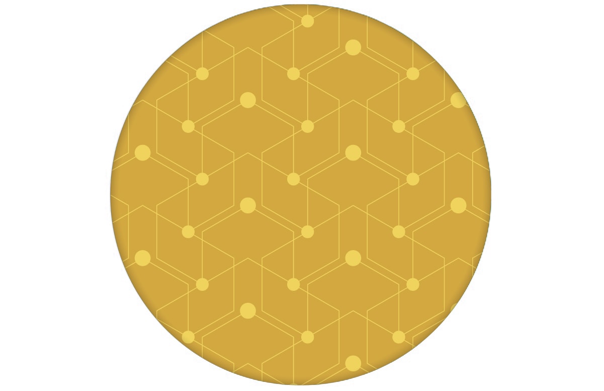 Auffallende Design Tapete "Celestial Dots" kleines Muster in gelb Vliestapete grafische Wandgestaltungaus dem GMM-BERLIN.com Sortiment: gelbe Tapete zur Raumgestaltung: #gelb #Grafik #Ikea #Linien #punkte #tapete für individuelles Interiordesign