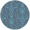 Edle blaue Ornament Tapete mit klassischem Damast Muster Vliestapete aus den Tapeten Neuheiten Exklusive Tapete für schönes Wohnen als Naturaltouch Luxus Vliestapete oder Basic Vliestapete
