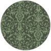 Klassische Ornament Tapete mit üppigem Damast Muster auf grün Vliestapeteaus dem GMM-BERLIN.com Sortiment: grüne Tapete zur Raumgestaltung: #Ambiente #Damast #FarrowandBall #floral #interior #interiordesign #Nobel #ornament #Schloss #Stil #stilvoll für individuelles Interiordesign