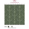 Klassische Tapete mit üppigem Damast Muster auf grün angepasst an Farrow and Ball Wandfarben. Aus dem GMM-BERLIN.com Sortiment: Schöne Tapeten in der Farbe: grün