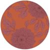 Eleganter Tapeten Klassiker orange "Pompadour Dahlien" mit edlen Blüten für Wohnzimmer aus den Tapeten Neuheiten Blumentapeten und Borten als Naturaltouch Luxus Vliestapete oder Basic Vliestapete