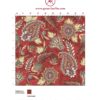 Rote edle Designer Tapete "Classic Paisley" mit dekorativem Blatt Muster (klein) angepasst an Little Greene Wandfarben. Aus dem GMM-BERLIN.com Sortiment: Schöne Tapeten in der Farbe: dunkel rot