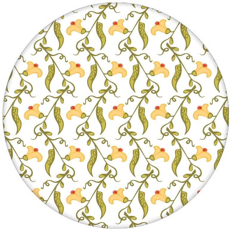 Klassische florale Tapete "Happy Peas" mit blühenden Erbsen Ranken (klein) für Küche Flur aus den Tapeten Neuheiten Blumentapeten und Borten als Naturaltouch Luxus Vliestapete oder Basic Vliestapete