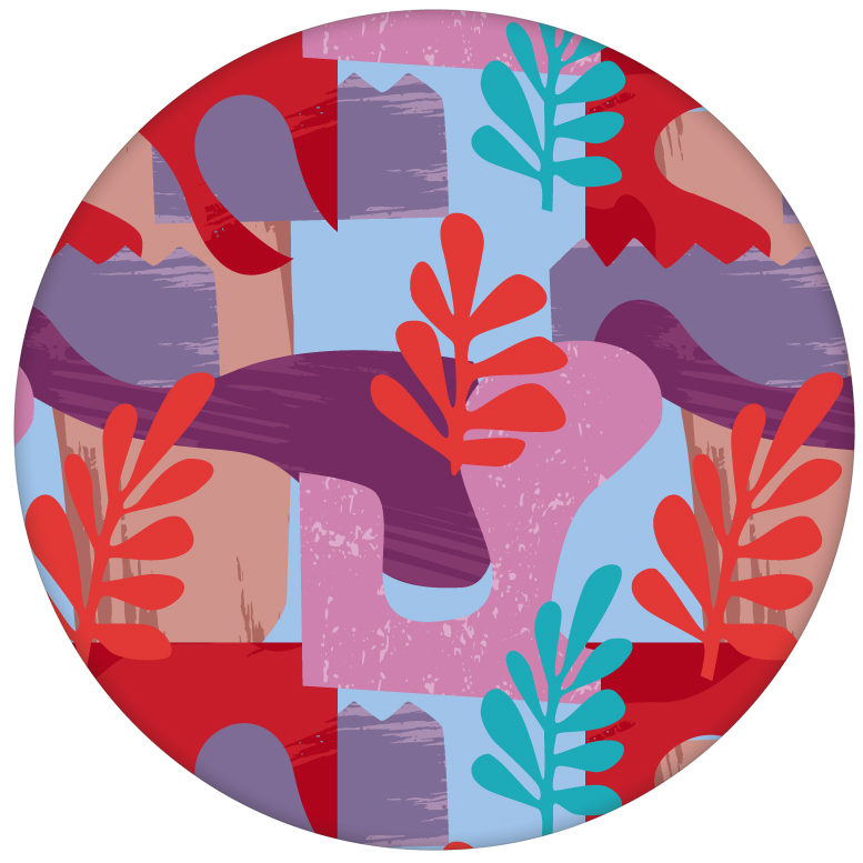 Grafische Design Tapete "Exotic Leaf" im Retro Stil in rosa aus den Tapeten Neuheiten Exklusive Tapete für schönes Wohnen als Naturaltouch Luxus Vliestapete oder Basic Vliestapete