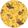 Klassik Tapete "Im Schlossteich" mit Enten im Schilf in gelb für Wohnzimmer aus den Tapeten Neuheiten Exklusive Tapete für schönes Wohnen als Naturaltouch Luxus Vliestapete oder Basic Vliestapete