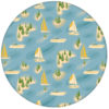 Moderne blaue Tapete "Insel Hopping" mit Yachten und Segel-Booten, Wandgestaltung aus den Tapeten Neuheiten Borten und Tapetenmotive als Naturaltouch Luxus Vliestapete oder Basic Vliestapete