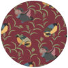 Feine rote Wand-Tapete "Im Schlossteich" mit Enten im Schilf für Wohnzimmer aus den Tapeten Neuheiten Exklusive Tapete für schönes Wohnen als Naturaltouch Luxus Vliestapete oder Basic Vliestapete