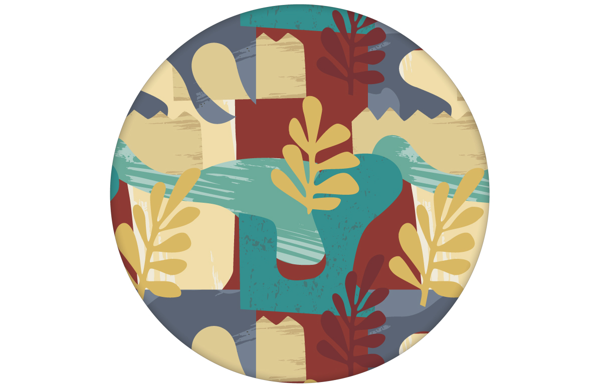 "Exotic Leaf" Design Tapete im Retro Stil der 70er beige Wandgestaltung aus den Tapeten Neuheiten Exklusive Tapete für schönes Wohnen als Naturaltouch Luxus Vliestapete oder Basic Vliestapete