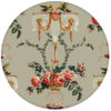 Üppige Ornamenttapete "Pure Rococo" mit klassischen Rosen, Tauben und Blumenaus dem GMM-BERLIN.com Sortiment: beige Tapete zur Raumgestaltung: #beige für individuelles Interiordesign