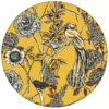 Schöne Wohnzimmer Tapete "Victorias Treasure" mit Paradies Vögeln und Blumen in gelb - großer Rapport aus den Tapeten Neuheiten Blumentapeten und Borten als Naturaltouch Luxus Vliestapete oder Basic Vliestapete