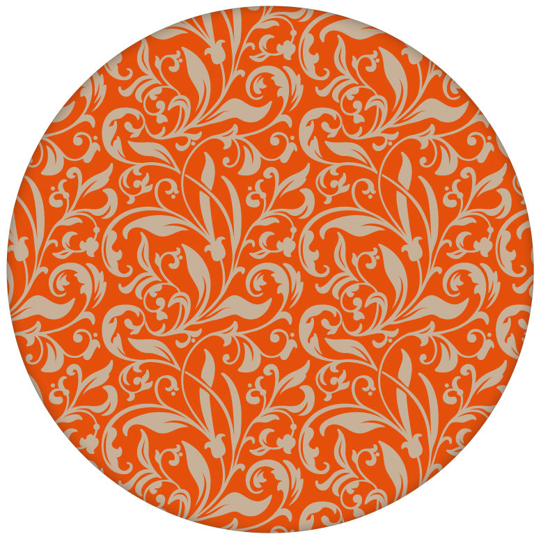 Schöne florale Tapete "Victorian Delight" mit victorianischem Blatt Muster, orange Wandgestaltungaus dem GMM-BERLIN.com Sortiment: orange Tapete zur Raumgestaltung: #blumen #Grafik #orange #ornamente #Schöner Wohnen #tapete für individuelles Interiordesign