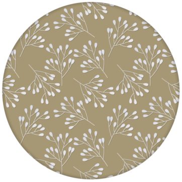 Moderne Tapete "Blüten Dolden" mit grafisch, elegant, beige