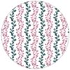 Klassische Streifen Tapete "zarte Laub Streifen" mit gemalten Blättern in rosa grün