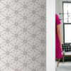 Küchentapete weiss: Leichte Design Tapete "Sonnenstern" in rosa Wohnzimmer Küche Flur