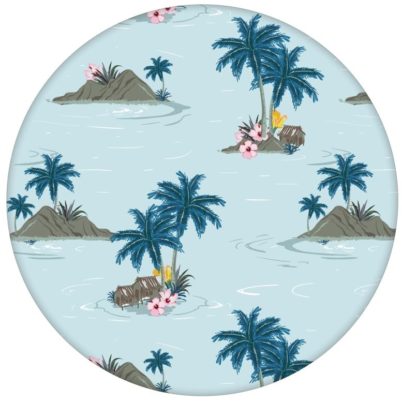 Vintage Ferien Vliestapete "Aloha" mit Hawaii Inseln und Blüten aus den Tapeten Neuheiten Borten und Tapetenmotive als Naturaltouch Luxus Vliestapete oder Basic Vliestapete