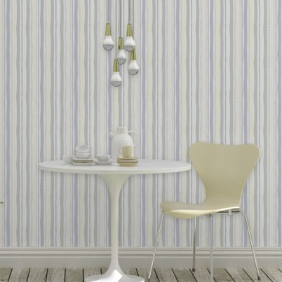 Wandtapete grau: Tapete lockere Streifen grafisch modern in pastell grau, Streifentapete als Wandgestaltung