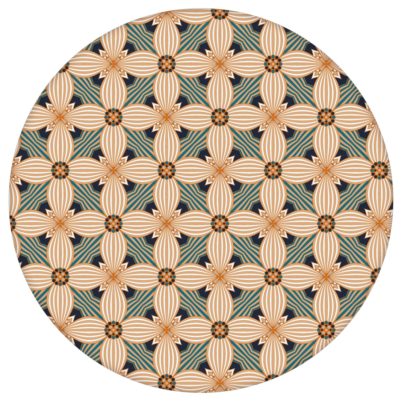 Ornamenttapete Art Deko Lilly Retro Muster in beige, Design Tapete für Ihr Zuhause aus den Tapeten Neuheiten Exklusive Tapete für schönes Wohnen als Naturaltouch Luxus Vliestapete oder Basic Vliestapete