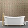 Wandtapete creme: Ornamenttapete Art Deko Lilly Retro Muster in beige, Design Tapete für Ihr Zuhause