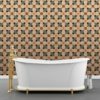 Wandtapete creme: Ornamenttapete Muster groß Art Deko Lilly in beige gelb, Design Tapete für Ihr Zuhause