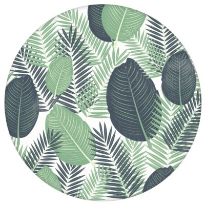 Üppige Dschungel Tapete mit großen Blättern, grün weiße Vlies Tapete, exotische moderne Wanddeko für Küche aus den Tapeten Neuheiten Blumentapeten und Borten als Naturaltouch Luxus Vliestapete oder Basic Vliestapete