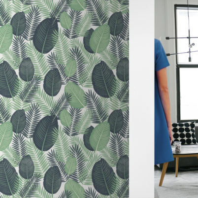 Küchentapete creme: Üppige Dschungel Tapete mit großen Blättern, grün weiße Vlies Tapete, exotische moderne Wanddeko für Küche