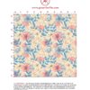 Zarte Tapete "Hibiskus Garten" mit üppigen Blüten, blau rosa Vlies Tapete Blumentapete für Flur, Büro. Aus dem GMM-BERLIN.com Sortiment: Schöne Tapeten in der Farbe: mittelblau,