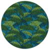 Petrol blaue Tapete "Wild Bananas" mit Blättern, Vlies-Tapete üppige Blumentapete für Schlafzimmer