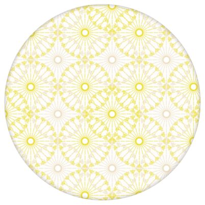 Ornamenttapete "Charming Circles" mit Pfeil Kreisen, gelb beige Vlies Tapete Ornamente Wanddeko für Küche aus den Tapeten Neuheiten Exklusive Tapete für schönes Wohnen als Naturaltouch Luxus Vliestapete oder Basic Vliestapete