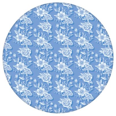 "Les fleurs du chateau" Klassische Blümchen Tapete, blau Vlies-Tapete für Schlafzimmer aus den Tapeten Neuheiten Blumentapeten und Borten als Naturaltouch Luxus Vliestapete oder Basic Vliestapete