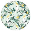 "Tropical Summer" – exotische Tapete mit Zitronen & Kakadus, hell grüne Vlies Tapete Tiere, schöne Blumentapete für Küche