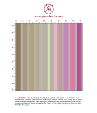 Classic Design Tapete "dekorativer Streifen" in edlen Farben, rosa beige Vlies Streifentapete für Schlafzimmer