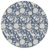 Vintage Jugendstil Tapete "Tulpen und Narzissen" nach William Morris, dunkel blaue Blumentapete für Schlafzimmer