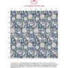 Vintage Jugendstil Tapete "Tulpen und Narzissen" nach William Morris, dunkel blaue Blumentapete für Schlafzimmer. Aus dem GMM-BERLIN.com Sortiment: Schöne Tapeten in der Farbe: mittelblau,
