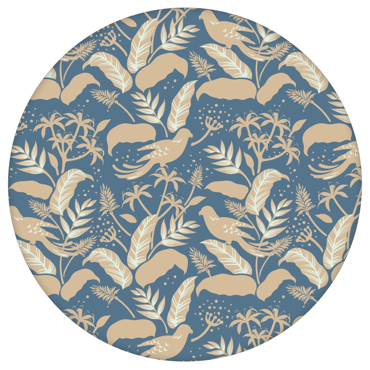 Blau beige Dschungel Tapete "Wild Birds" mit Vögeln, Vlies Tapete Blumen Tiere, schöne Blumentapete für Flur, Büroaus dem GMM-BERLIN.com Sortiment: blaue Tapete zur Raumgestaltung: #00175 #Arbeitszimmer #beige #beige – cremefarbene Tapeten #Blätter #blau #Blaue Tapeten #dschungel #Papagei #Tier Tapete #tiere #tropisch #voegel für individuelles Interiordesign