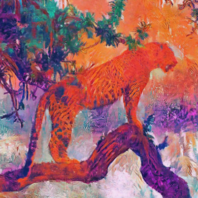 tropical Panoramatapete jaguar