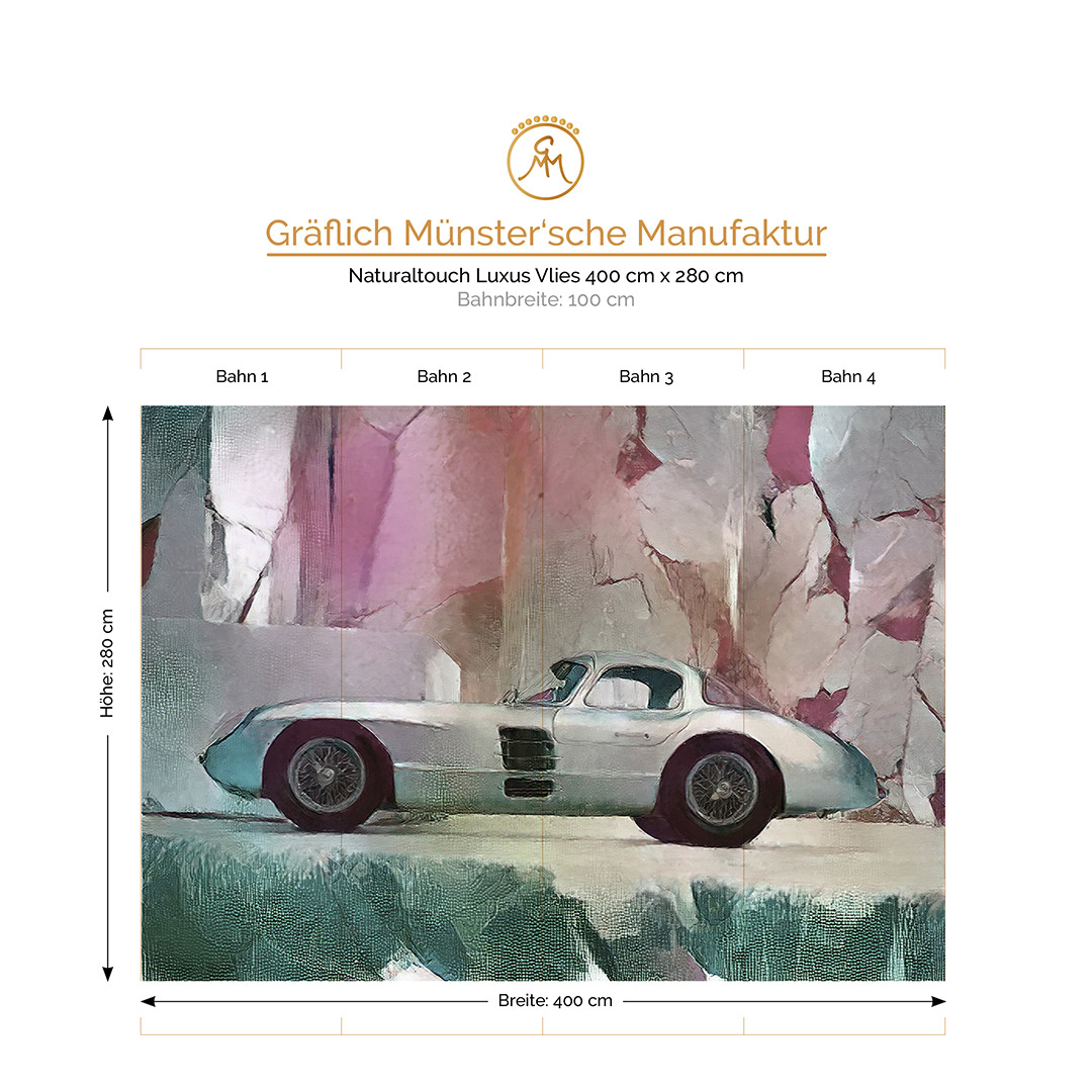 Classic-cars-panoramatapete-1955-mercedes-benz-slr-oldtimer-tapete-graeflich-muenstersche-manufaktur