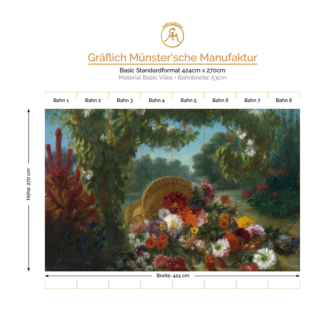 0062-Blumen-Fuellhorn-Panorama-Tapete-tapezieren-Blumen-Klassisch-Edel-Graeflich-Muenstersche-Manufaktur
